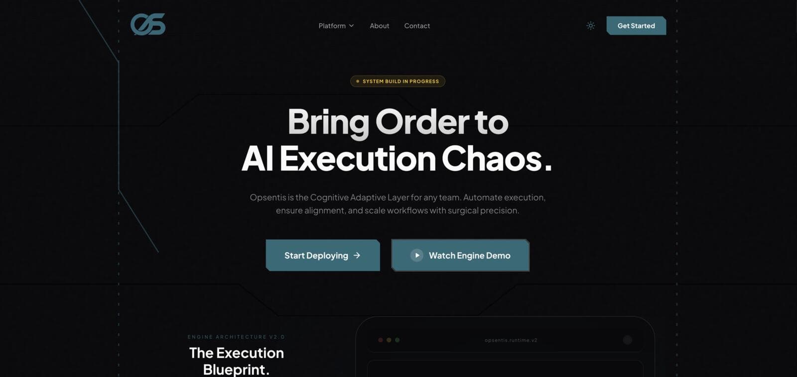 Opsentis website preview